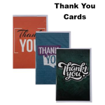 Thank you Greeting Card & Envelope - assorted